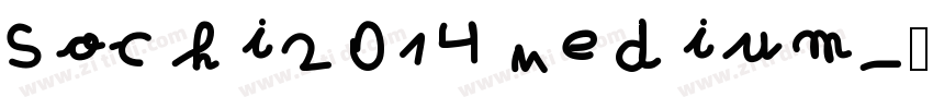 Sochi2014 Medium字体转换